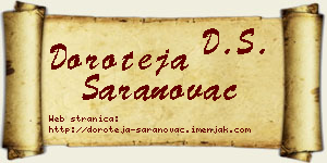 Doroteja Saranovac vizit kartica